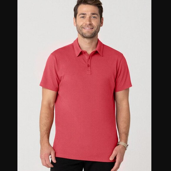 Swet Tailor Other - Swet Tailor Polo Shirt Mens Large Red‎ Short Sleeve Cotton Spandex Casual Top
